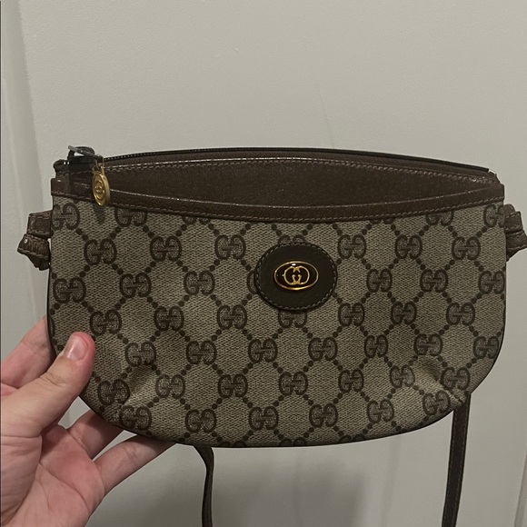Gucci Brown and Tan GG Monogram Crossbody Bag **Armory Collection RARE** - Picture 1 of 12